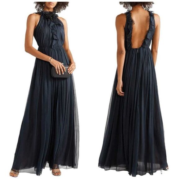 Jason Wu Collection Crinkle Chiffon Silk Halterneck Gown 6 - Picture 7 of 9